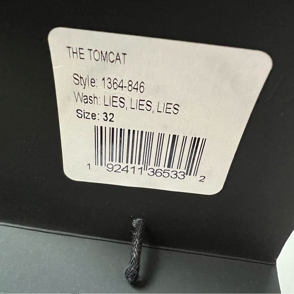 Mother Superior NWT The Tomcat Lies Lies Lies Size 32 Black Button Fly Jeans - Picture 10 of 13